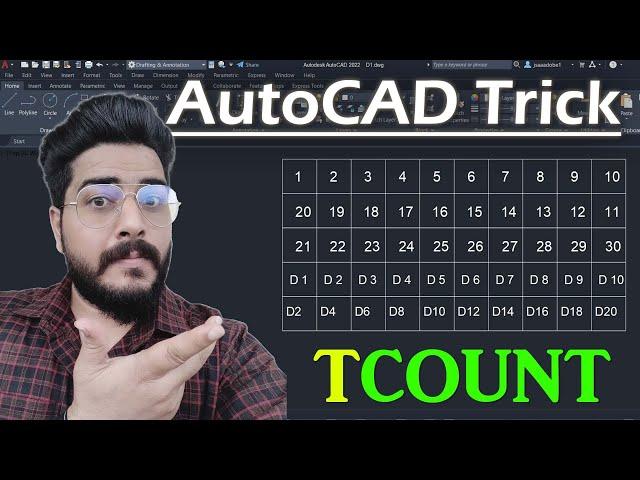 AutoCAD Tricks || TCOUNT COMMAND IN AUTOCAD [AutoCAD Hack]