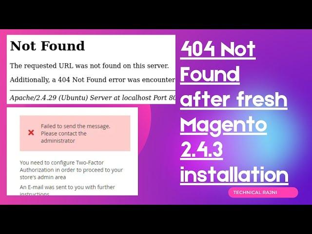 404 Not Found after fresh Magento 2.4.3 installation | Magento 2.4.2 issue