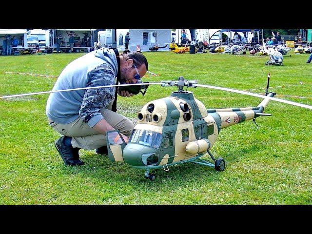 AMAZING RC MIL MI-2 !!! HUGE SCALE 1:6 MODEL TURBINE HELICOPTER / FLIGHT DEMONSTRATION !!!