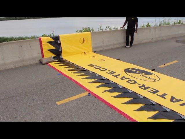 Using a Water-Gate Flood Barrier against a wall