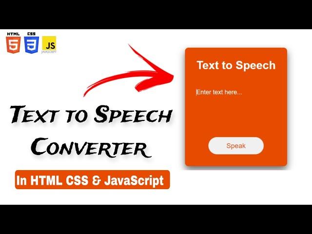 How To Make Text To Voice Converter Using JavaScript | Text To Speech Generator | Codeflix