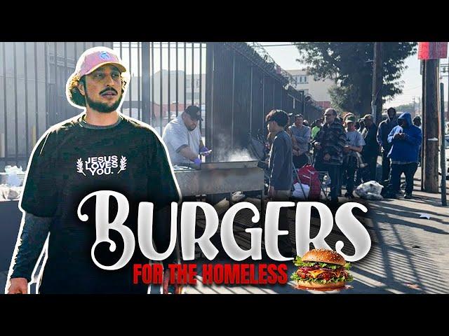 Making Cheeseburgers For The Homeless!