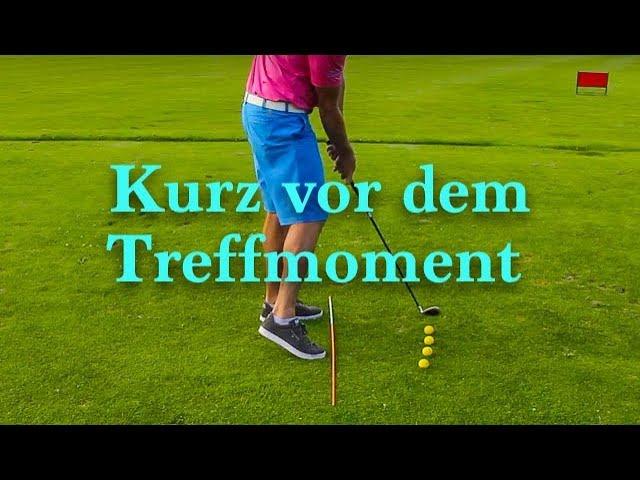 Golfschwung Übung: Kurz vor dem Treffmoment: