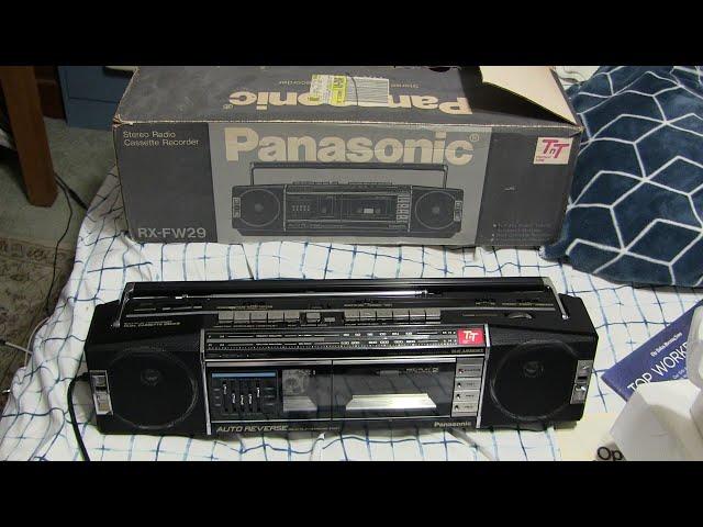 Panasonic RX-FW29 unbox play cassette radio review as is December 2023