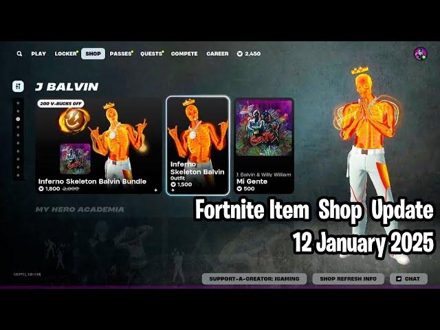  Fortnite Item Shop Update: January 12, 2025 (11 January 2025 for USA)! Nick Eh 30, J Balvin & more