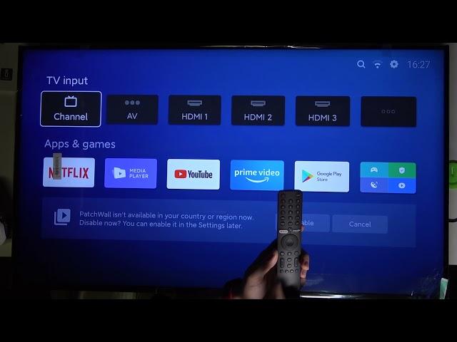 Choose Input Source on Xiaomi Mi LED TV P1 - Use TV Remote or Button on Xiaomi TV Back Cover