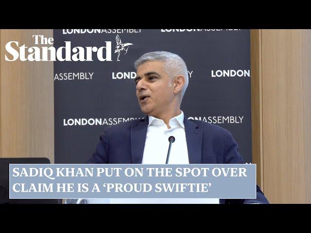 Moment Sadiq Khan is put on the spot over his claim to be a 'proud Swiftie'