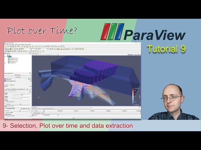 [ Paraview Tutorial 9 ]   Selection, plot over time and data extraction