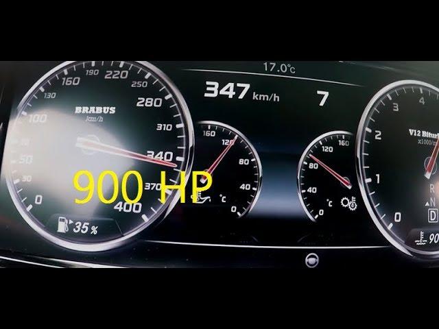 The Fastest S Class in the world - 900HP BRABUS ROCKET S Class V12 Acceleration 0-347km/h