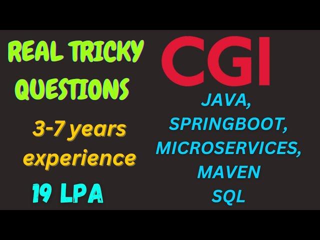 3-7 Years Interview Experience | Java | Spring Boot | Microservices | Maven | SQL