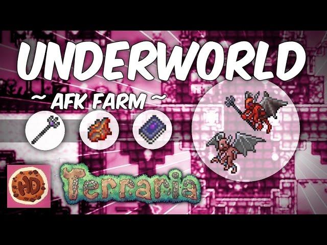 Terraria 1.3 AFK Underworld Farm | Demon Scythe | Voodoo Doll | Unholy Trident