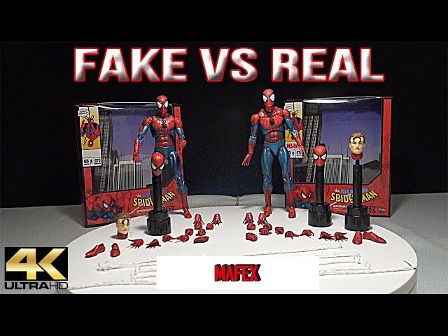 Fake Vs Real Spiderman Mafex Comic Book Version 075 Unboxing Review