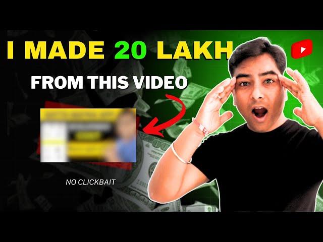 Revealing My Secrets  How I made 20 Lakh form this Youtube video by selling my service.