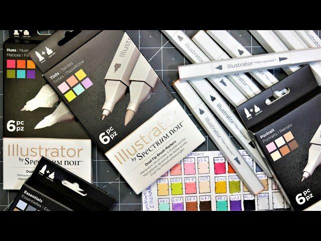 NEW Spectrum Noir Illustrator Marker Review with Better Brush Nibs