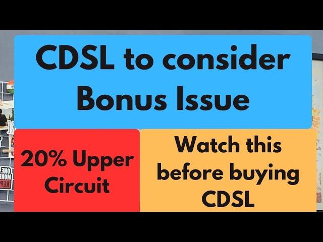 CDSL - THE BONUS SHAM!