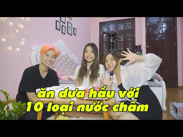 THỬ THÁCH ĂN DƯA HẤU VỚI 10 LOẠI NƯỚC CHẤM | ĐOÀN QUỐC THÀNH x PHAN ÁNH NGỌC | CHỊ TUYỀN VLOG