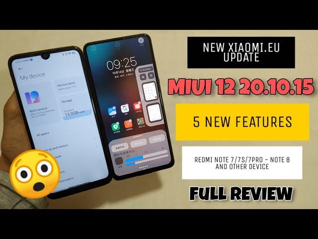 MIUI 12 XIAOMIEu Rom Update New Features For Redmi Note 7/7S & Other Devices | Install Now 