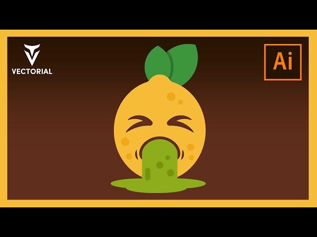 How to Create a Vomit Emoji in Adobe Illustrator – Step by Step Vector Guide!