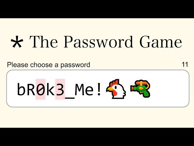 The Password Game Broke Me