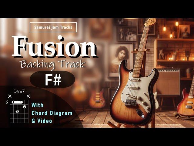 Mellow Fusion Guitar Backing Track in F# major