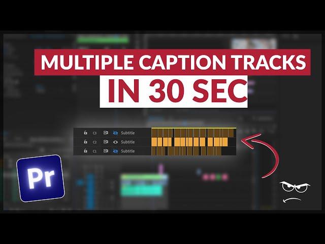 Create Multiple Caption Tracks Premiere Pro