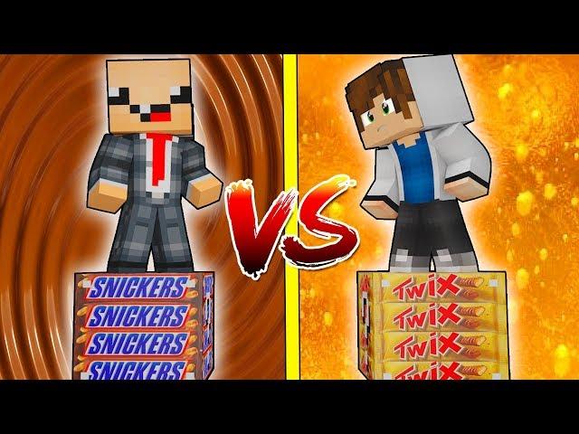 Snickers® ЛАКИ БЛОК VS Twix ЛАКИ БЛОК! НУБ ПРОТИВ ПРО! ВЫЖИТЬ НА 1 БЛОКЕ! #46