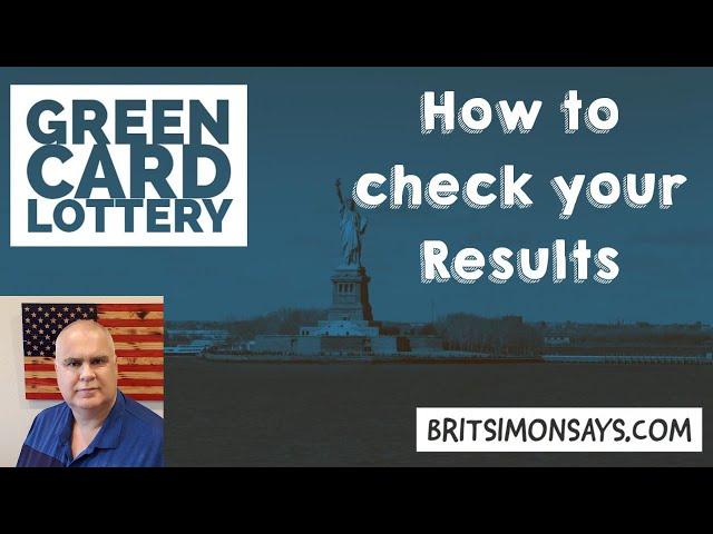 Green Card Lottery - how to check your entry without making a mistake on the DV Lottery