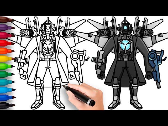 HOW TO DRAW NEW UPGRADED TITAN CAMERAMAN | Skibidi Toilet Multiverse - Easy Step by Step Drawing