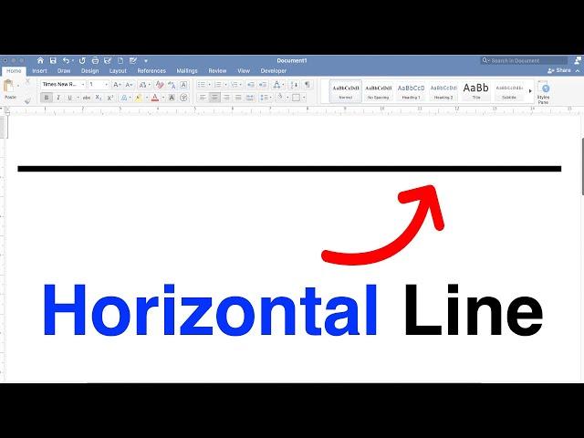 How to Insert Horizontal Line in Word (Microsoft)