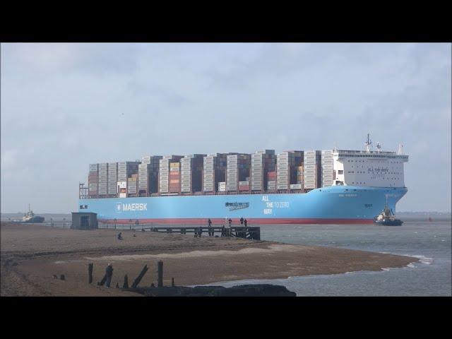 Port of Felixstowe welcomes the largest Methanol enabled container ship Ane Maersk.  25th March 2024