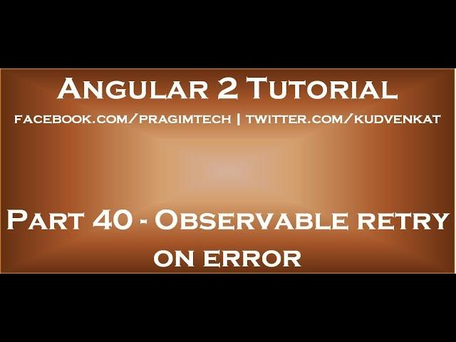 Observable retry on error