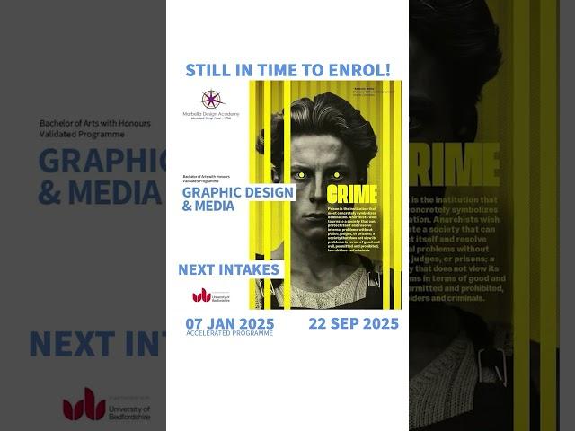 Join our Graphic Design & Media accelerated programme in January #graphicdesigncourse #designschool