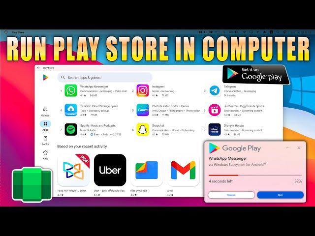 Install & Run Play Store in Computer | Windows 11