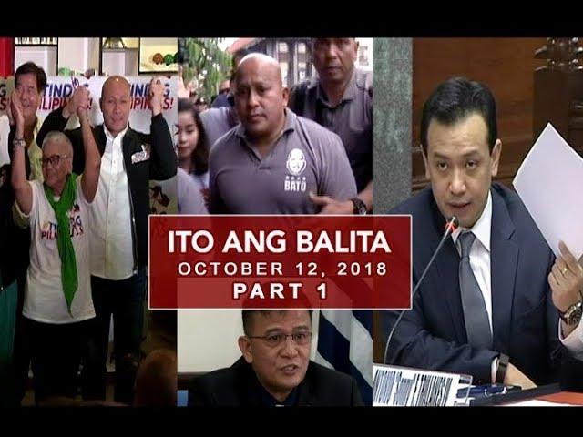 UNTV: Ito Ang Balita (October 12, 2018) Part 1