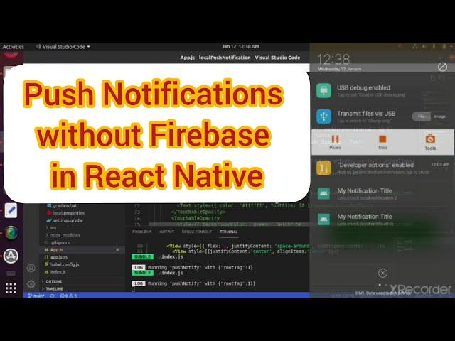 Push Notification | without firebase | React Native Push Notification