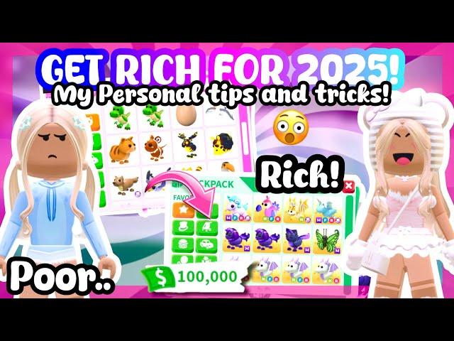 GET READY AND..GET RICH FOR 2025!MY PERSONAL TIPS AS A RICH PREPPY! #adoptmeroblox #preppyadoptme