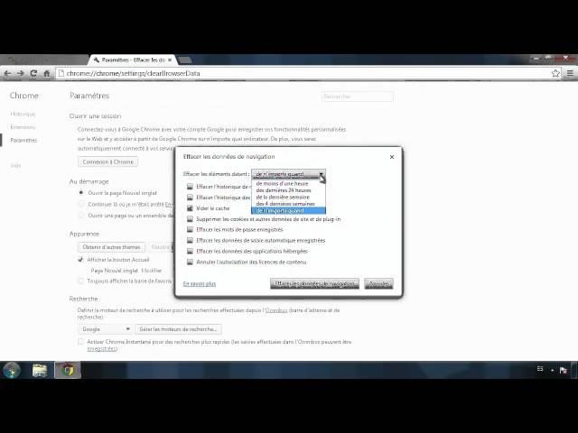 Google Chrome : vider le cache
