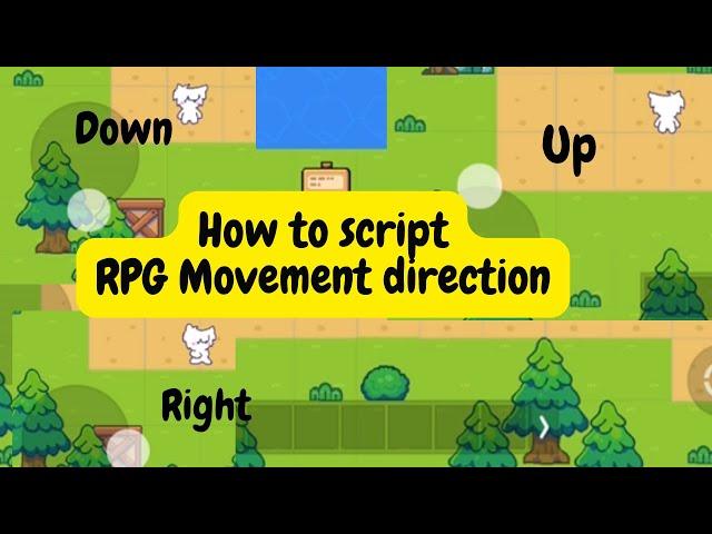 Character movement and face direction in RPG map - Julian editor tutorial