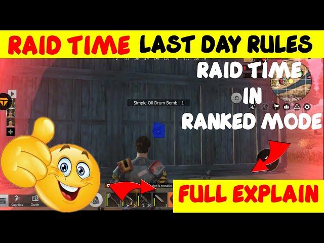 RAID TIME IN LAST DAY RULES SURVIVAL||HOW TO RAID IN RANKED MODE IN LAST DAY RULES SURVIVAL||HINDI