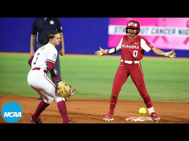 Oklahoma vs. Florida State: 2023 Women's College World Series finals Game 1 highlights