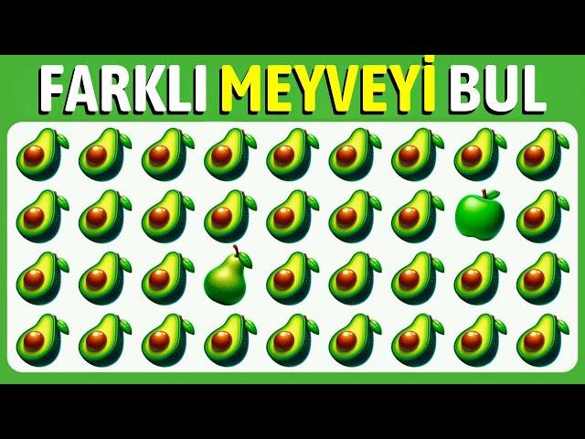 Farklı Emojiyi Bul !  MEYVE Özel Bölüm ! Emoji Bulmaca 