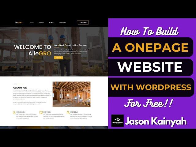 Create a Stunning WordPress Website for Free - No Coding Required!