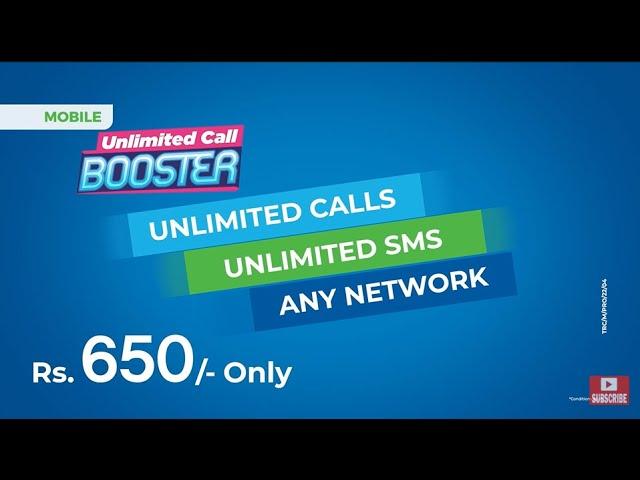 Get UNLIMITED Calls and SMS to any network for an entire month with BOOSTER 650!