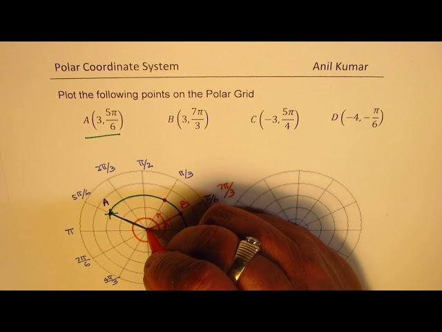 How to Plot Polar Coordinates with Negative arguments in Radians on the Polar Grid