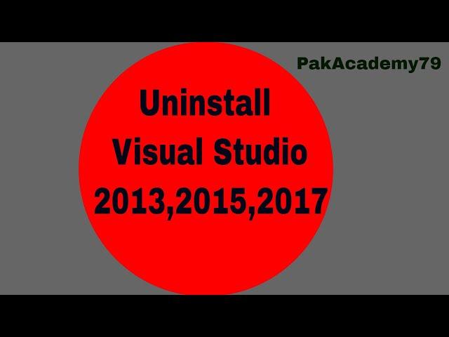 How to Uninstall Visual Studio 2013 (Full & Final)