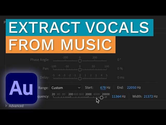 How to Extract Vocals or Instrumental Music From a Mix - Adobe Audition Tutorial