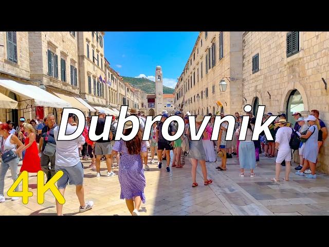 Dubrovnik Croatia 4K Old Town Walking Tour - July 2024