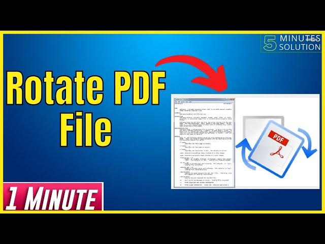 How to rotate PDF file 2024 | rotate pdf online free