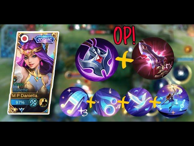 ODETTE BRUTAL INSANE DAMAGE!! - Ow Death Build (Try This) - NEW REVAMP VIRGO ZODIAC SKIN - 2024 MLBB