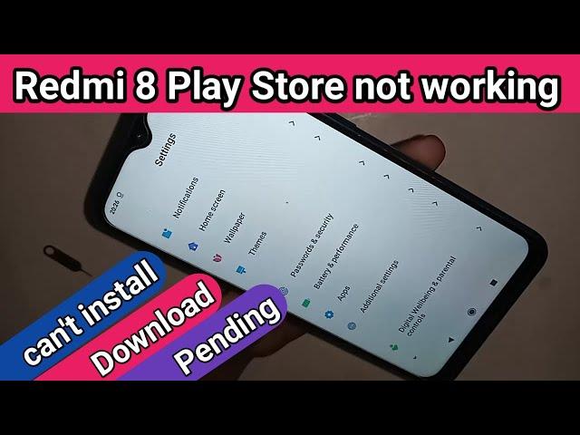 redmi 8 play store download pending //play store can't update apps